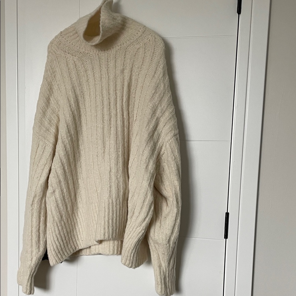Lauren Manoogian Cream Turtleneck Sweater